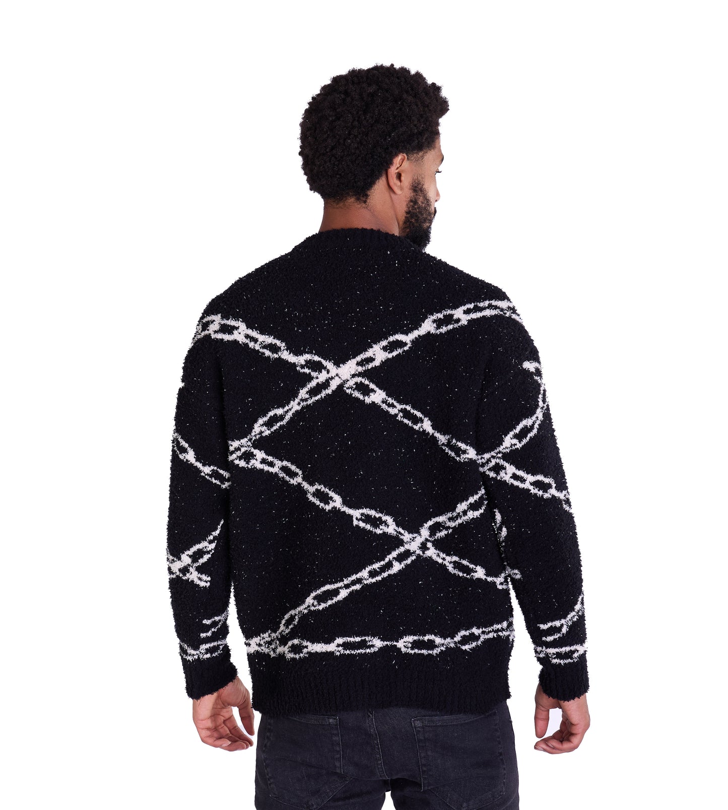 Warmer Strickpullover, Slim Fit mit Druck Modell DQ TK003, Beige und Schwarz