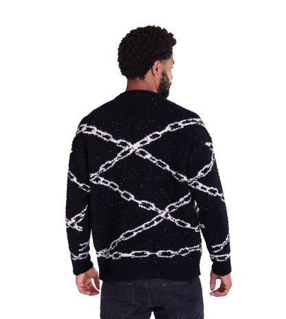 Warmer Strickpullover, Slim Fit mit Druck Modell DQ TK003, Beige und Schwarz