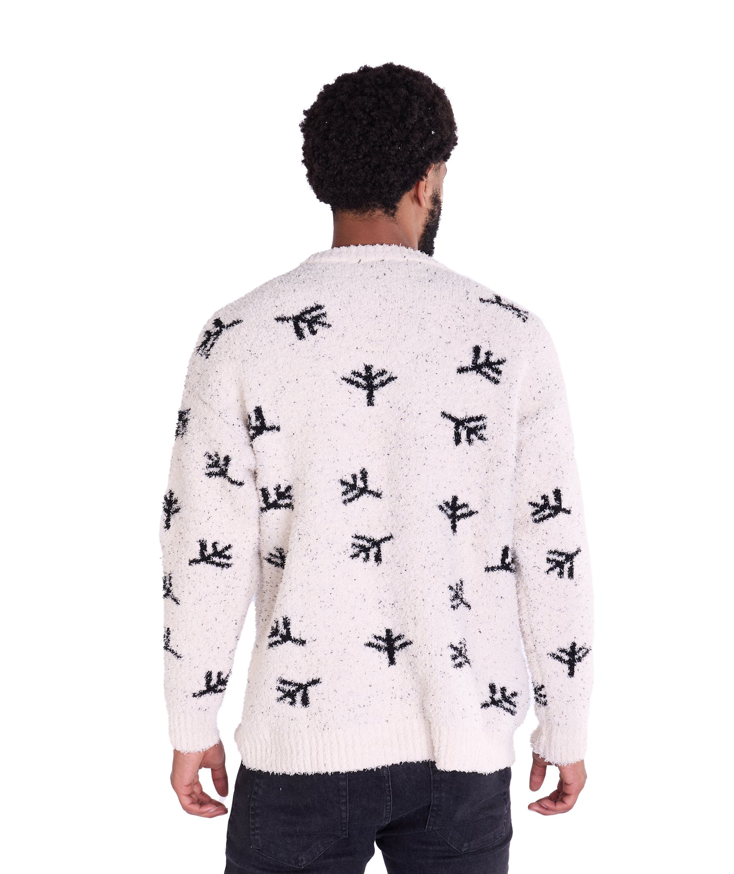 Warmer Norweger, Slim Fit mit Druck Modell DQ TK011, Beige und Schwarz