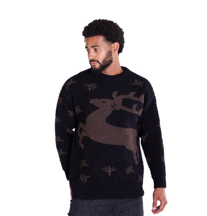 Warmer Norweger, Slim Fit mit Druck Modell DQ TK011, Beige und Schwarz