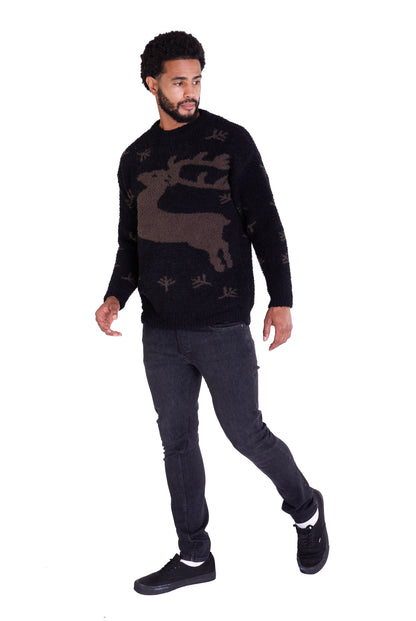 Warmer Norweger, Slim Fit mit Druck Modell DQ TK011, Beige und Schwarz