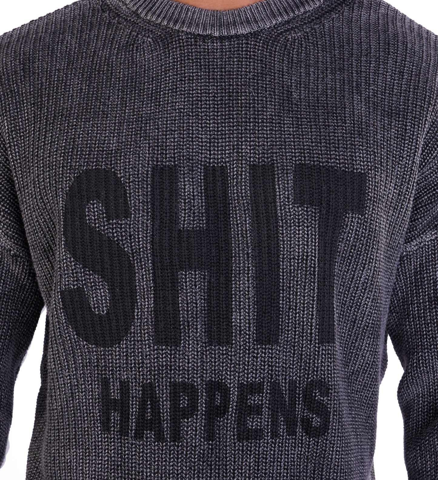 Strickpullover, Slim Fit mit Druck Modell DQ TK014, Blau und Schwarz