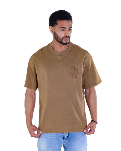 Herren Batik T-Shirt, Oversize Fit, "Stickerei" auf der Vorderseite, Modell Y007