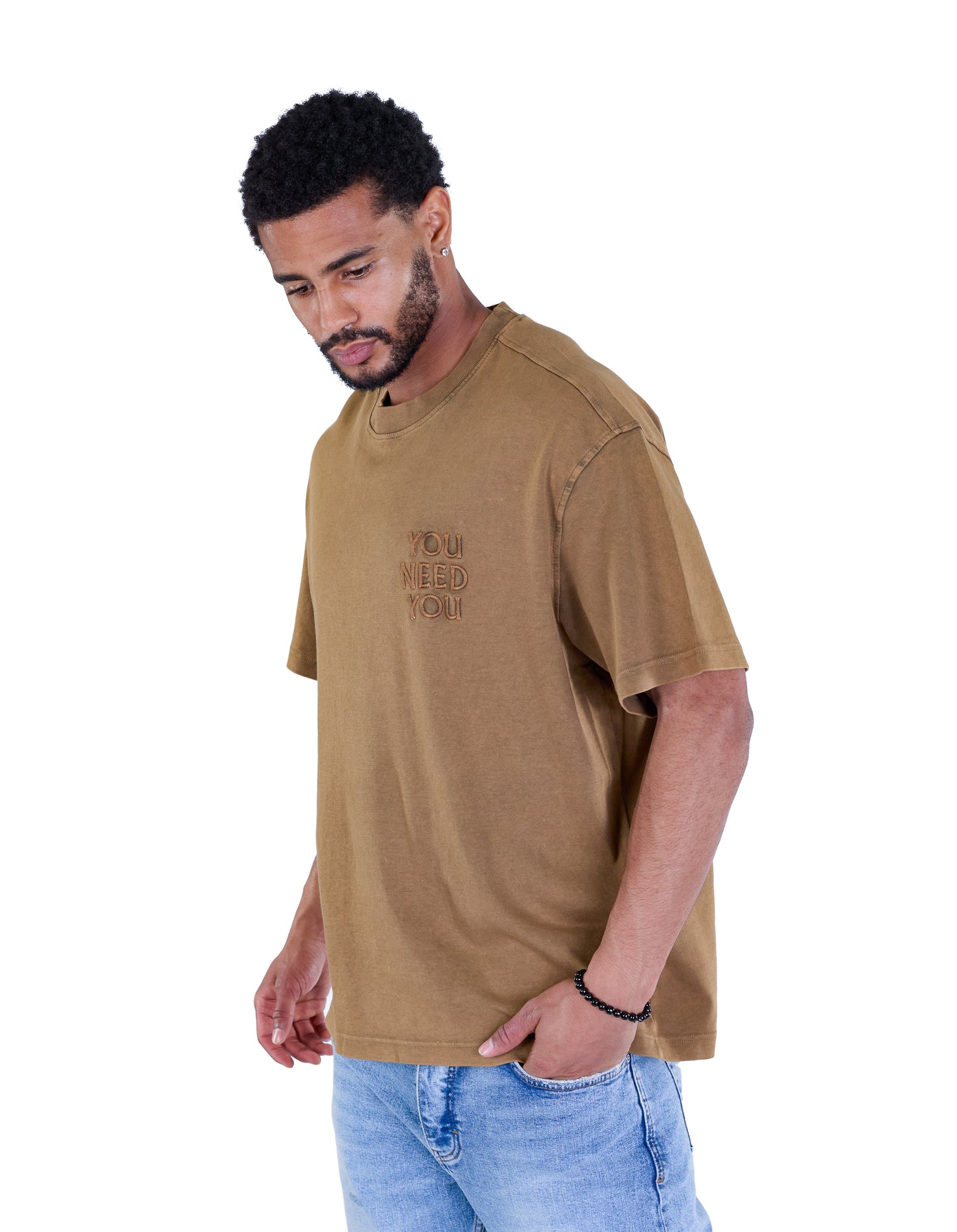 Herren Batik T-Shirt, Oversize Fit, "Stickerei" auf der Vorderseite, Modell Y007