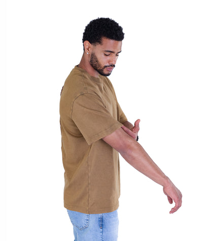 Herren Batik T-Shirt, Oversize Fit, "Stickerei" auf der Vorderseite, Modell Y007