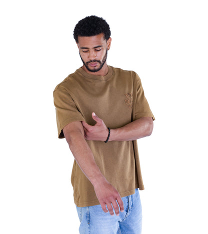 Herren Batik T-Shirt, Oversize Fit, "Stickerei" auf der Vorderseite, Modell Y007