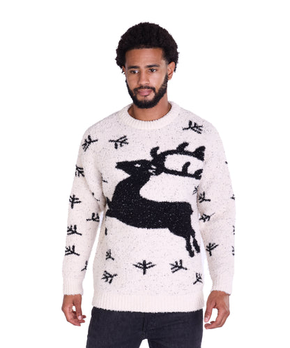 Warmer Norweger, Slim Fit mit Druck Modell DQ TK011, Beige und Schwarz