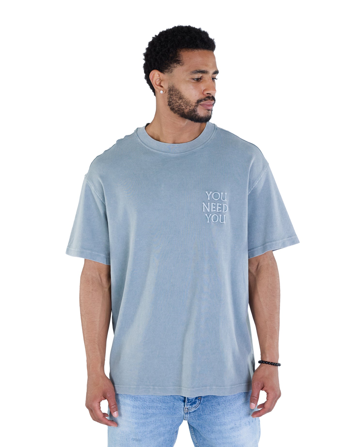 Herren Batik T-Shirt, Oversize Fit, "Stickerei" auf der Vorderseite, Modell Y007