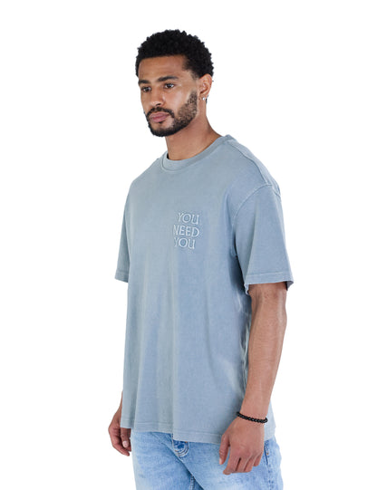 Herren Batik T-Shirt, Oversize Fit, "Stickerei" auf der Vorderseite, Modell Y007