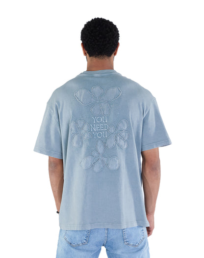 Herren Batik T-Shirt, Oversize Fit, "Stickerei" auf der Vorderseite, Modell Y007