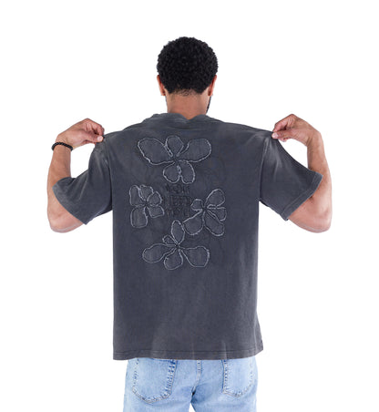 Herren Batik T-Shirt, Oversize Fit, "Stickerei" auf der Vorderseite, Modell Y007