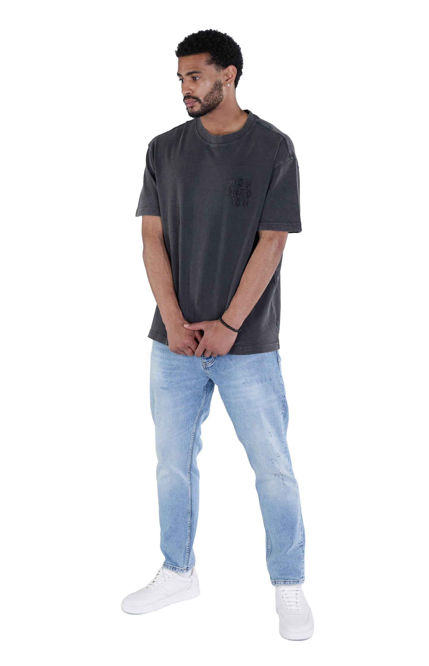 Herren Batik T-Shirt, Oversize Fit, "Stickerei" auf der Vorderseite, Modell Y007