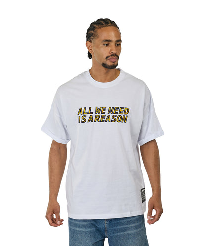 Men's t-shirt, oversize fit, 3D print, model Y269, white or beige