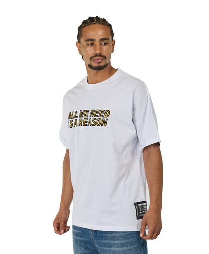 Men's t-shirt, oversize fit, 3D print, model Y269, white or beige