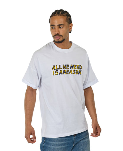 Men's t-shirt, oversize fit, 3D print, model Y269, white or beige