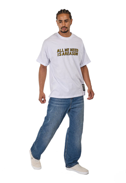 Men's t-shirt, oversize fit, 3D print, model Y269, white or beige