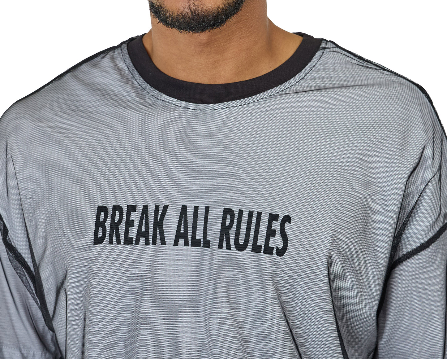 Herren T-Shirt, Oversize Fit, "BREAK ALL RULES", Modell 23Y-333, Weiß oder Schwarz
