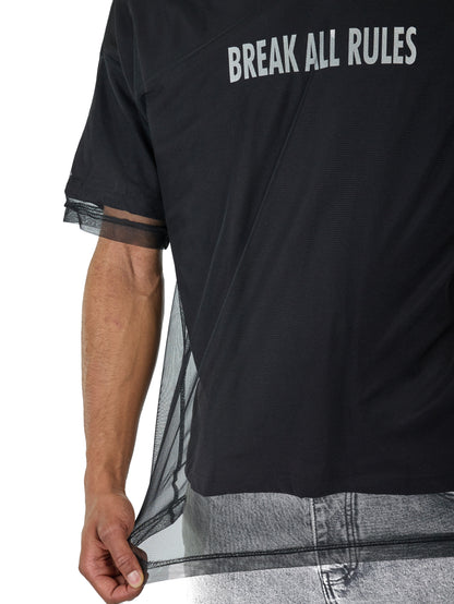 Herren T-Shirt, Oversize Fit, "BREAK ALL RULES", Modell 23Y-333, Weiß oder Schwarz