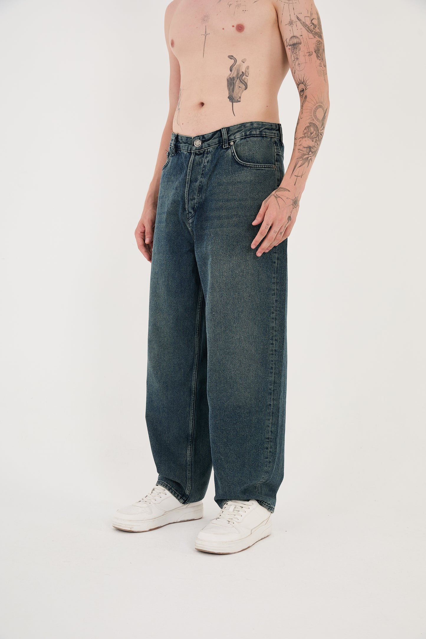 Herren Baggy Jeans, Loose Fit, Modell 16895, Dunkelblau