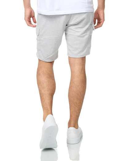 Men's shorts, cargo style, jogger fit, model 1035, light gray 