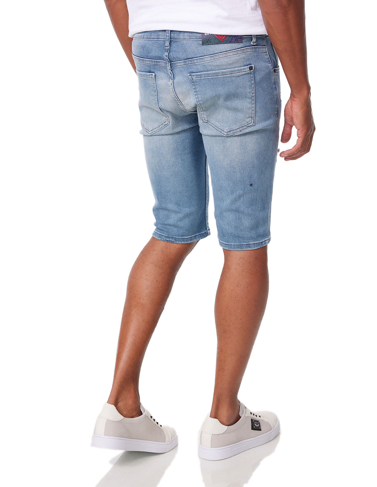 Herren Jeans Shorts, Used Look, Slim Fit, Model 1031, Blau