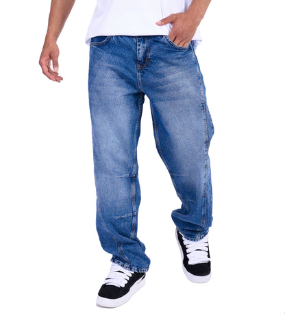 Herren Baggy Jeans, Baggy Fit, Modell DQ-K716, Blau, Schwarz