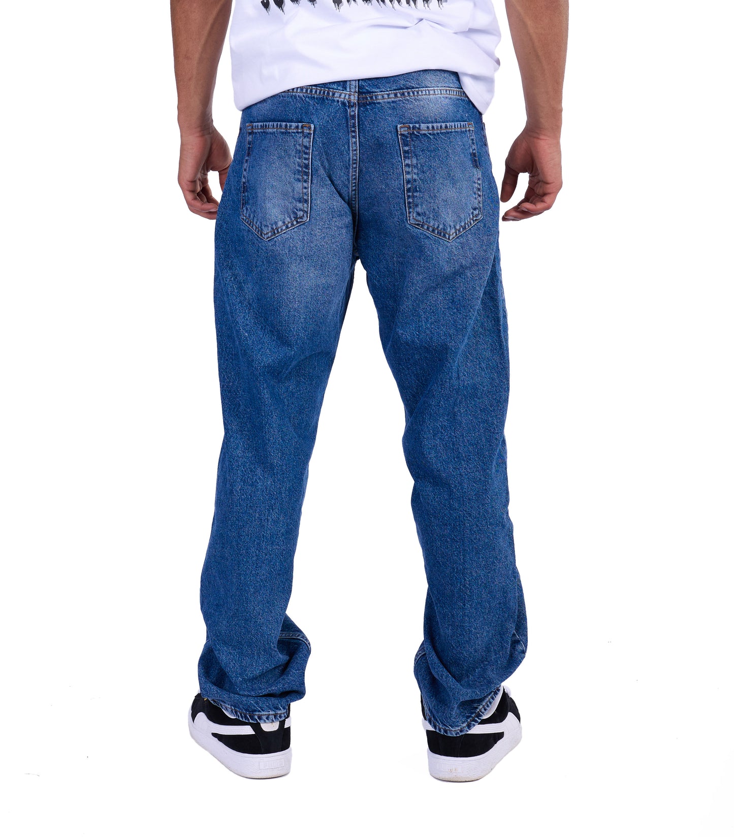 Herren Baggy Jeans, Baggy Fit, Modell DQ-K716, Blau, Schwarz