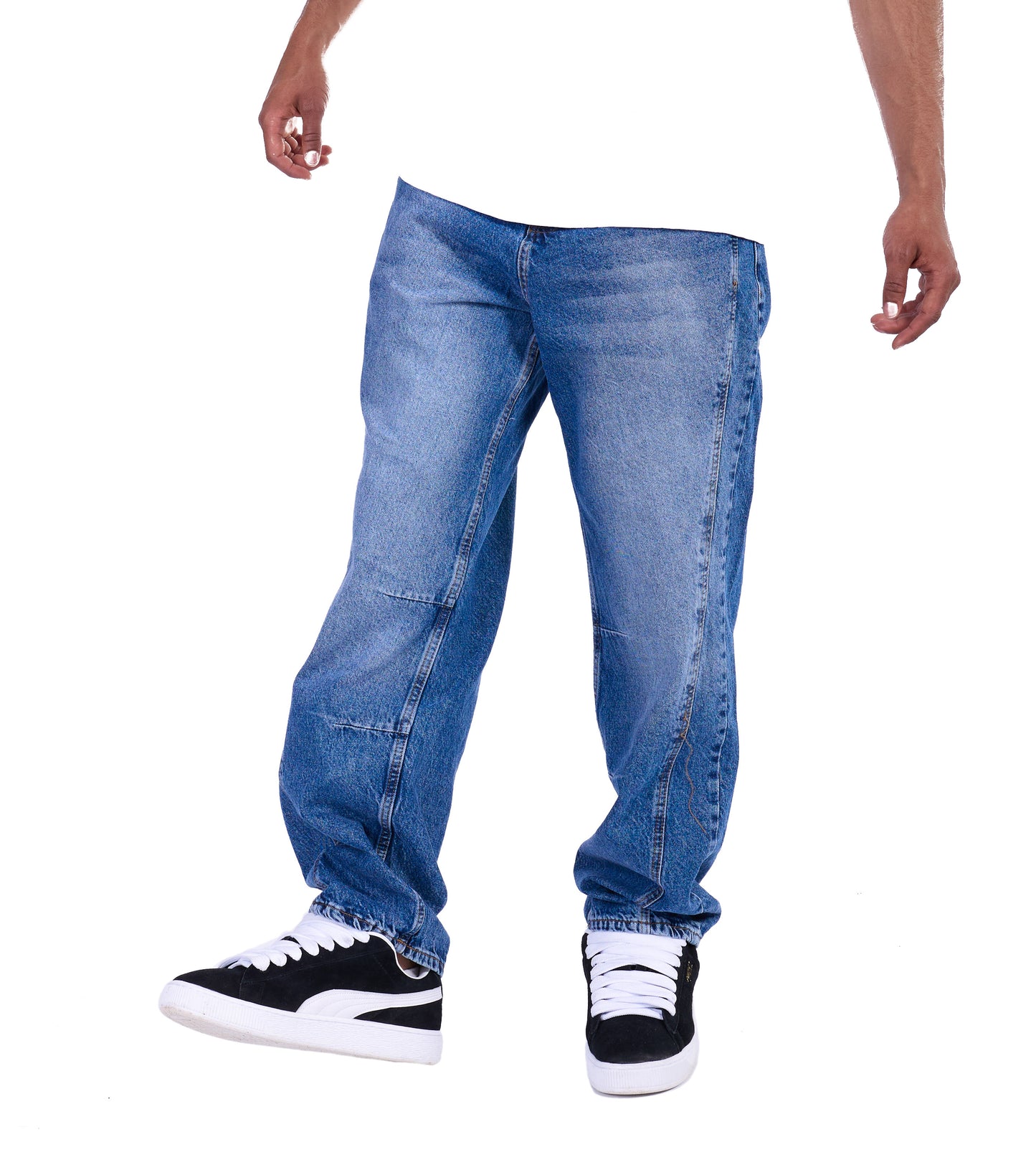 Herren Baggy Jeans, Baggy Fit, Modell DQ-K716, Blau, Schwarz