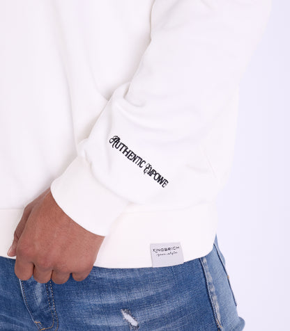 Herren Sweatshirt mit Bestickung Slim Fit, Modell DQ KB104, Beige, Grün, Braun und Schwarz