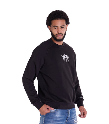 Herren Sweatshirt mit Bestickung Slim Fit, Modell DQ KB104, Beige, Grün, Braun und Schwarz