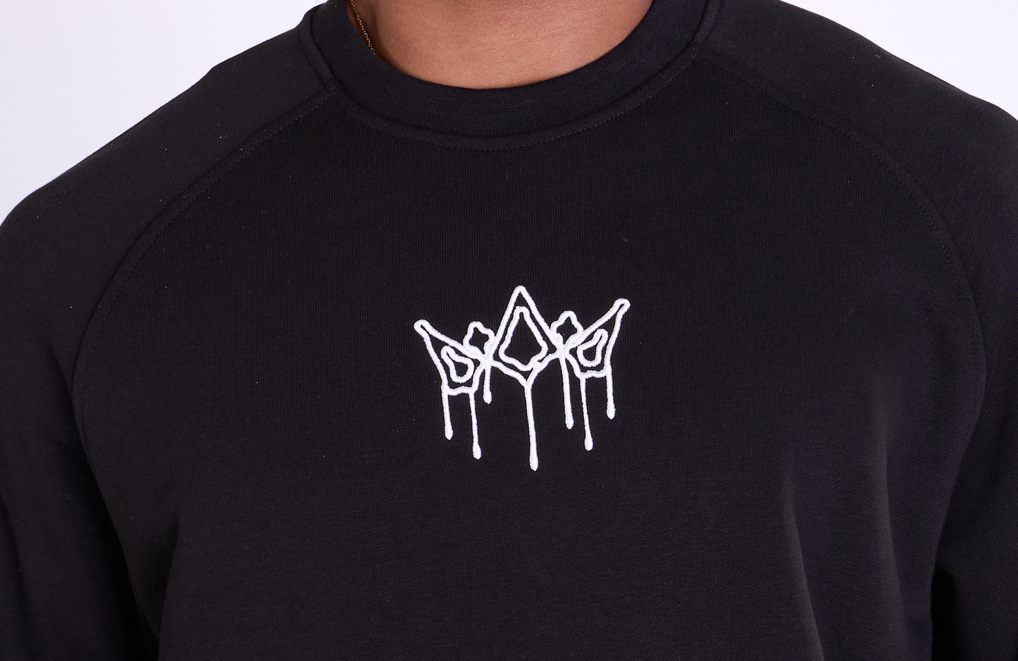 Herren Sweatshirt mit Bestickung Slim Fit, Modell DQ KB104, Beige, Grün, Braun und Schwarz