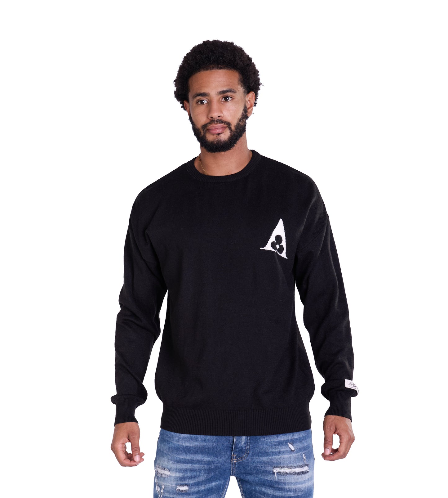 Feinstrick Pullover, Slim Fit mit Druck Modell DQ KB614, Beige und Schwarz