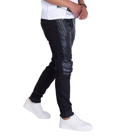 KINGZ Men's Designer Jeans, Slim Fit, Model 1729, Blue 