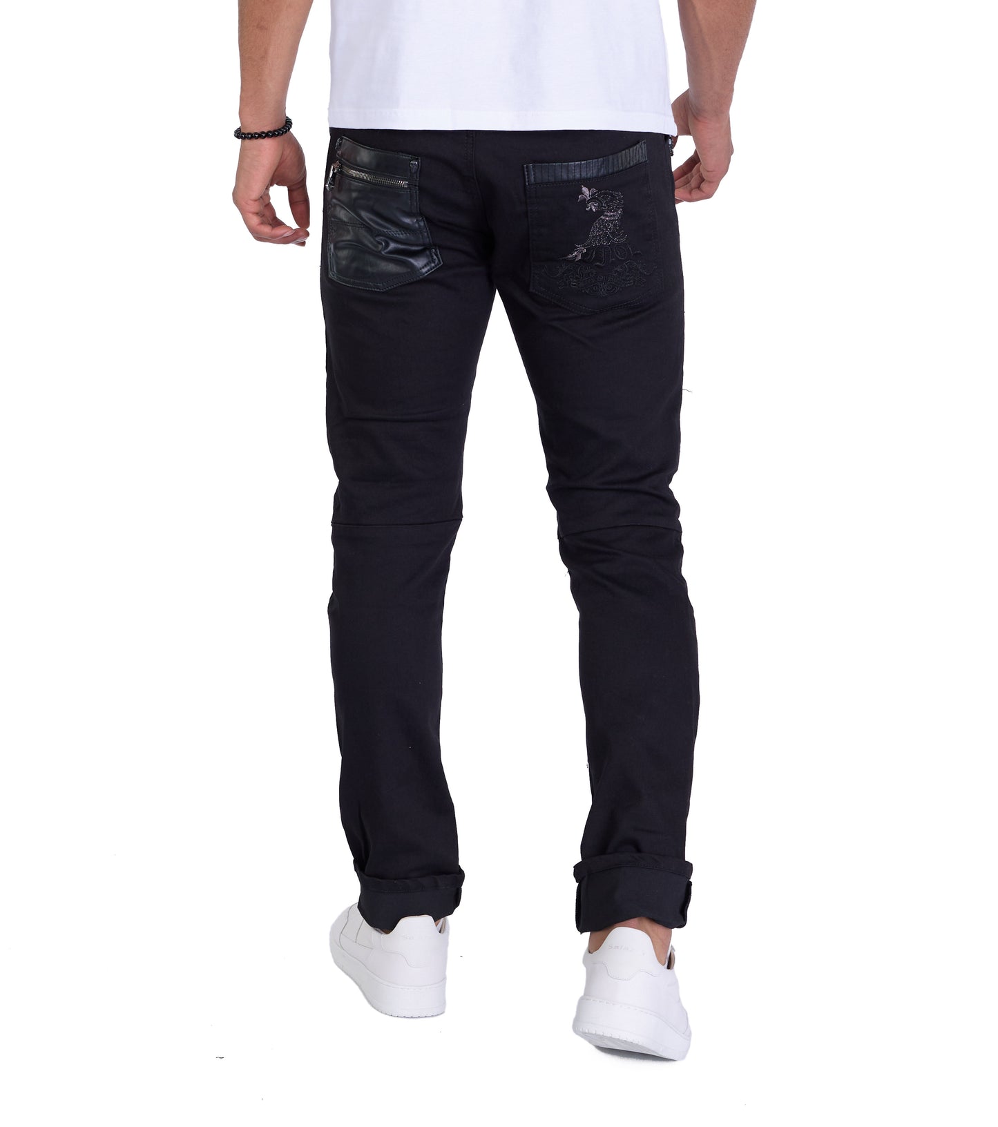 KINGZ Men's Designer Jeans, Slim Fit, Model 1729, Blue 