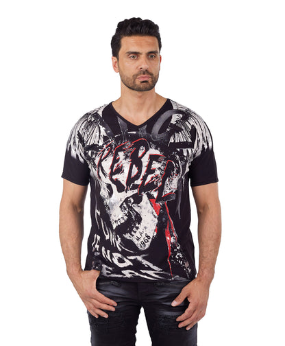 Herren T-Shirt KINGZ, Regular Fit,  Modell 24-05, Weiß oder Schwarz