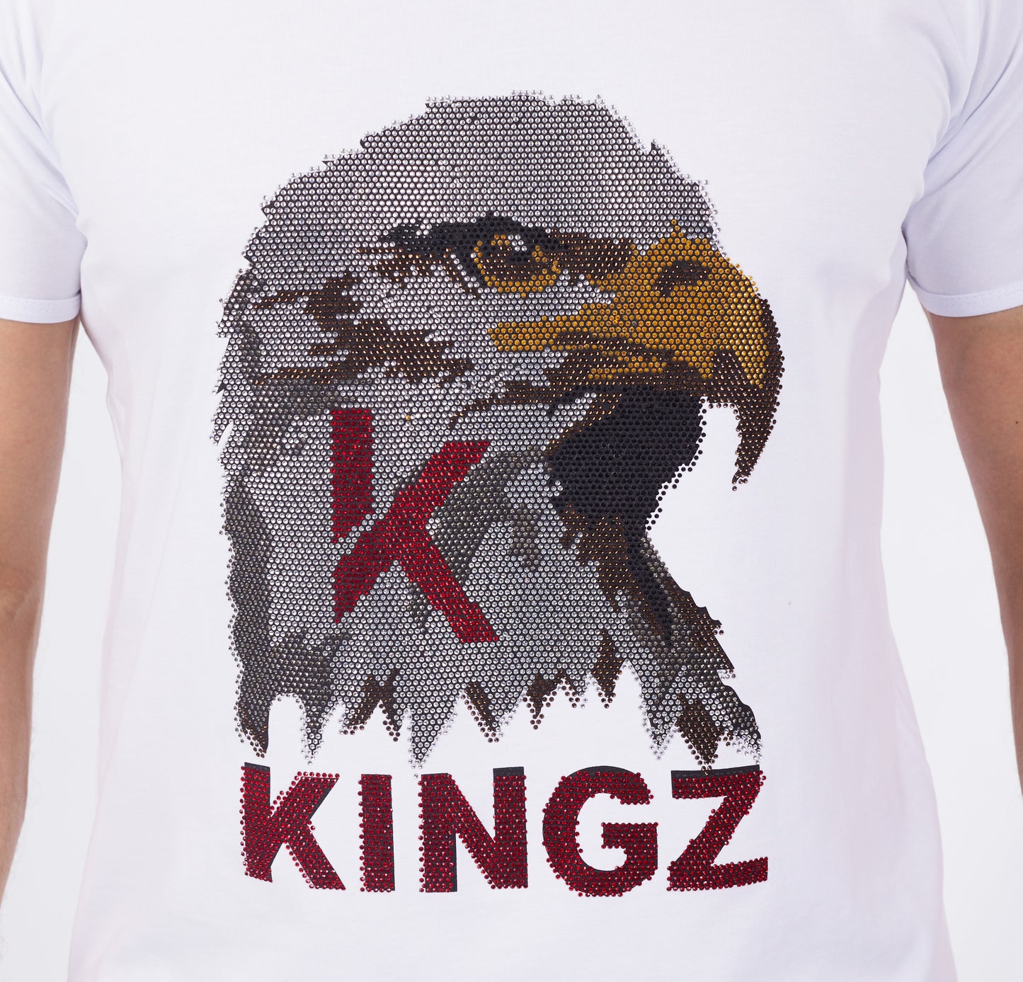 Herren T-Shirt KINGZ, Regular Fit,  Modell 24-08, Weiß oder Schwarz