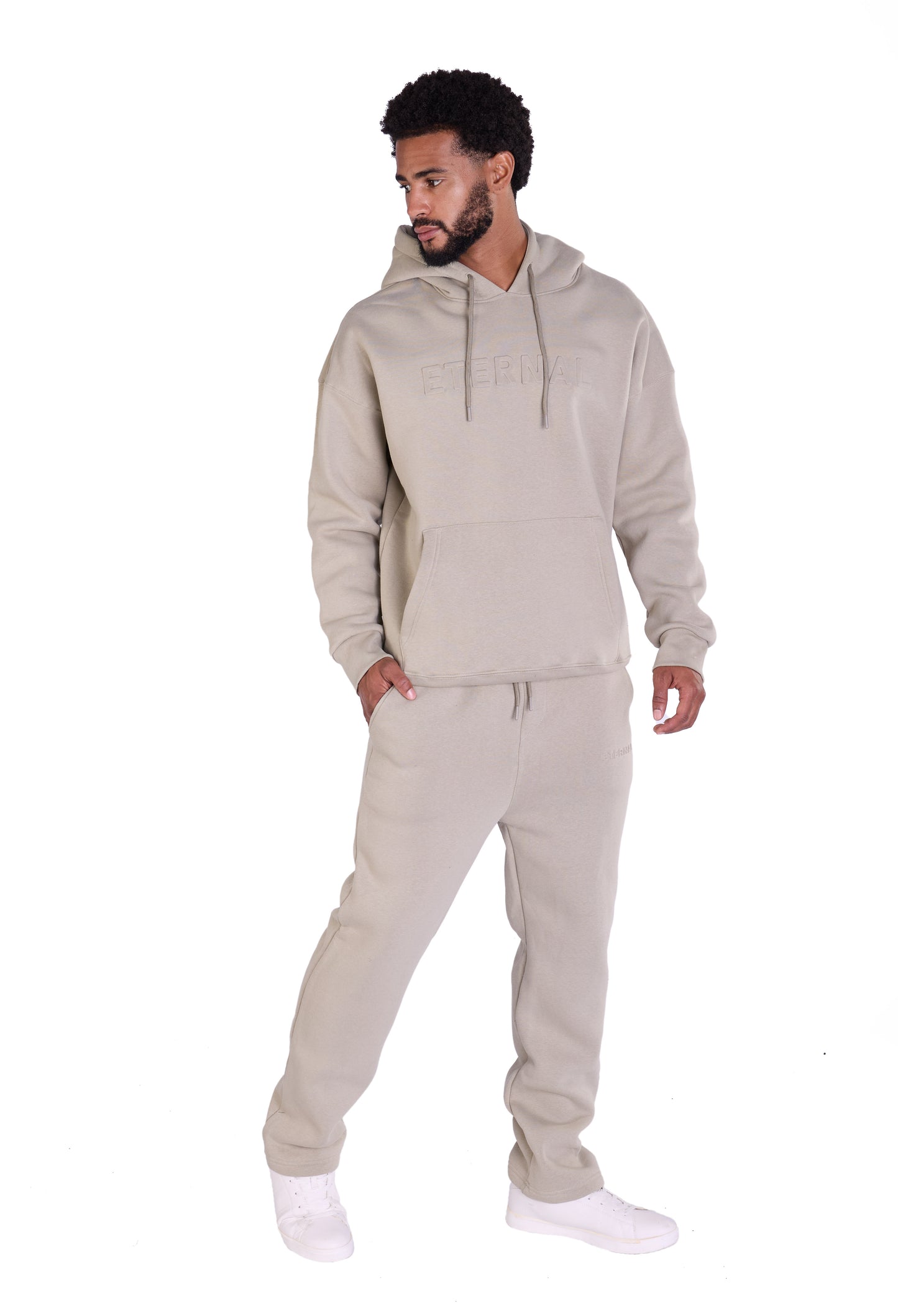 Herren Jogger Kombi Zweiteiler,  Slim Fit, Modell DQ DQ KPS005, Beige, Grau, Olive und Schwarz