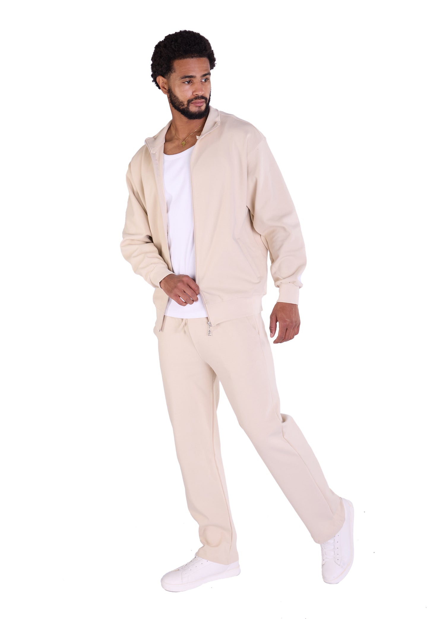 Herren Freizeitanzug Zweiteiler,  Slim Fit, Modell DQ 2510, Beige, Grau und Schwarz