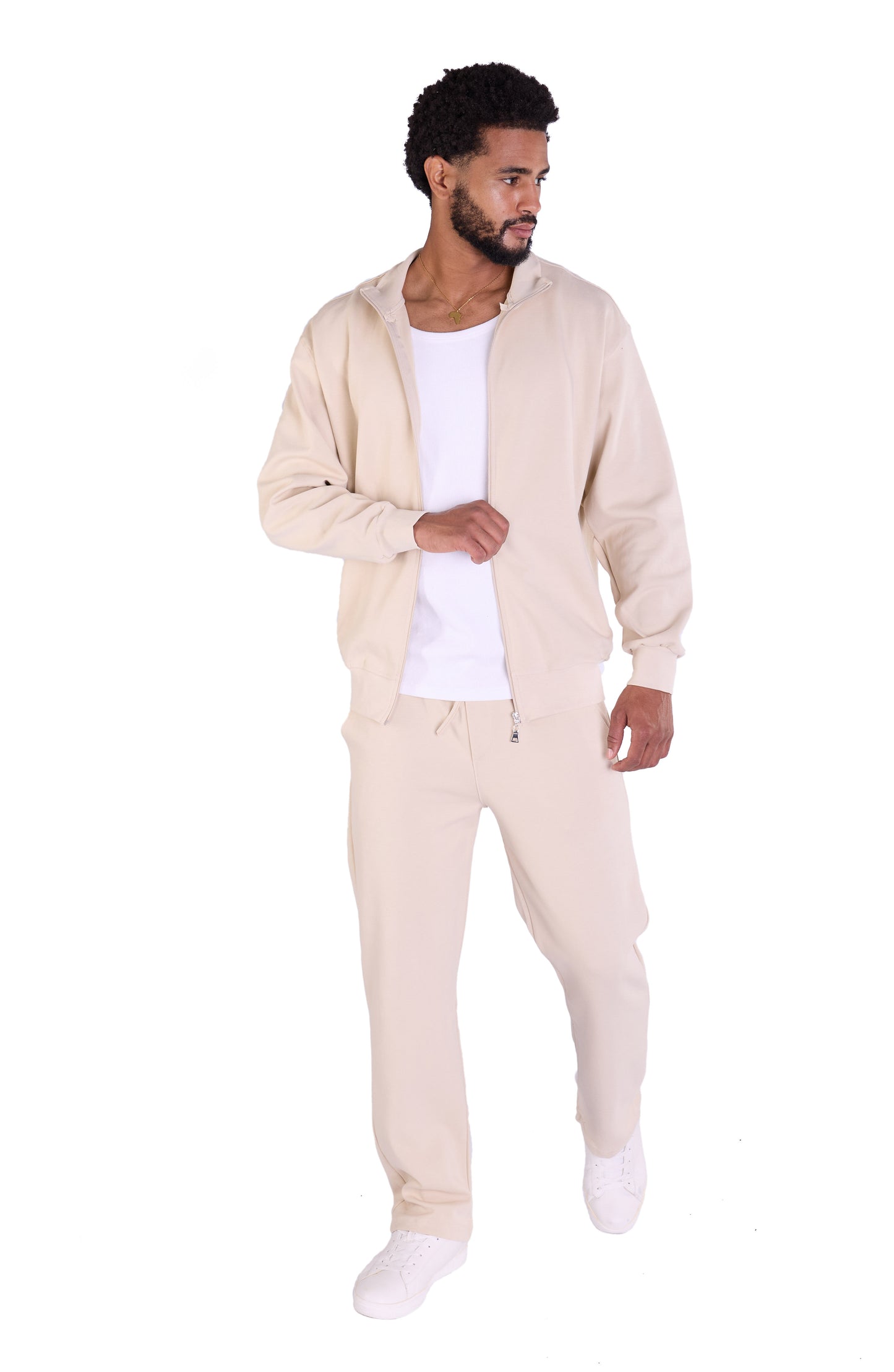 Herren Freizeitanzug Zweiteiler,  Slim Fit, Modell DQ 2510, Beige, Grau und Schwarz