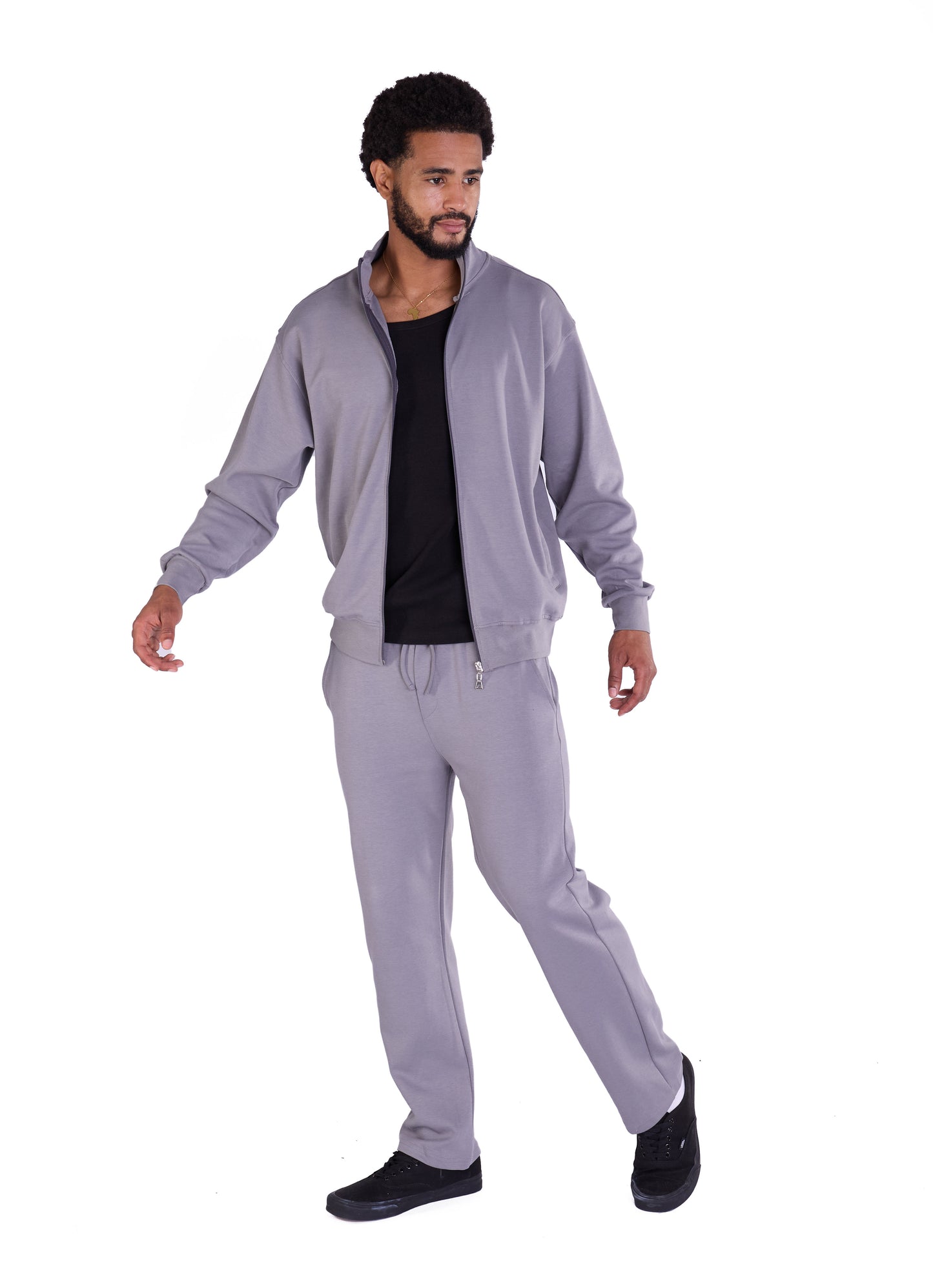 Herren Freizeitanzug Zweiteiler,  Slim Fit, Modell DQ 2510, Beige, Grau und Schwarz