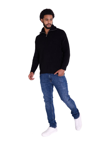 Lässiger Herren Troyer in Slim Fit, Modell DQ K0002, Beige und Schwarz