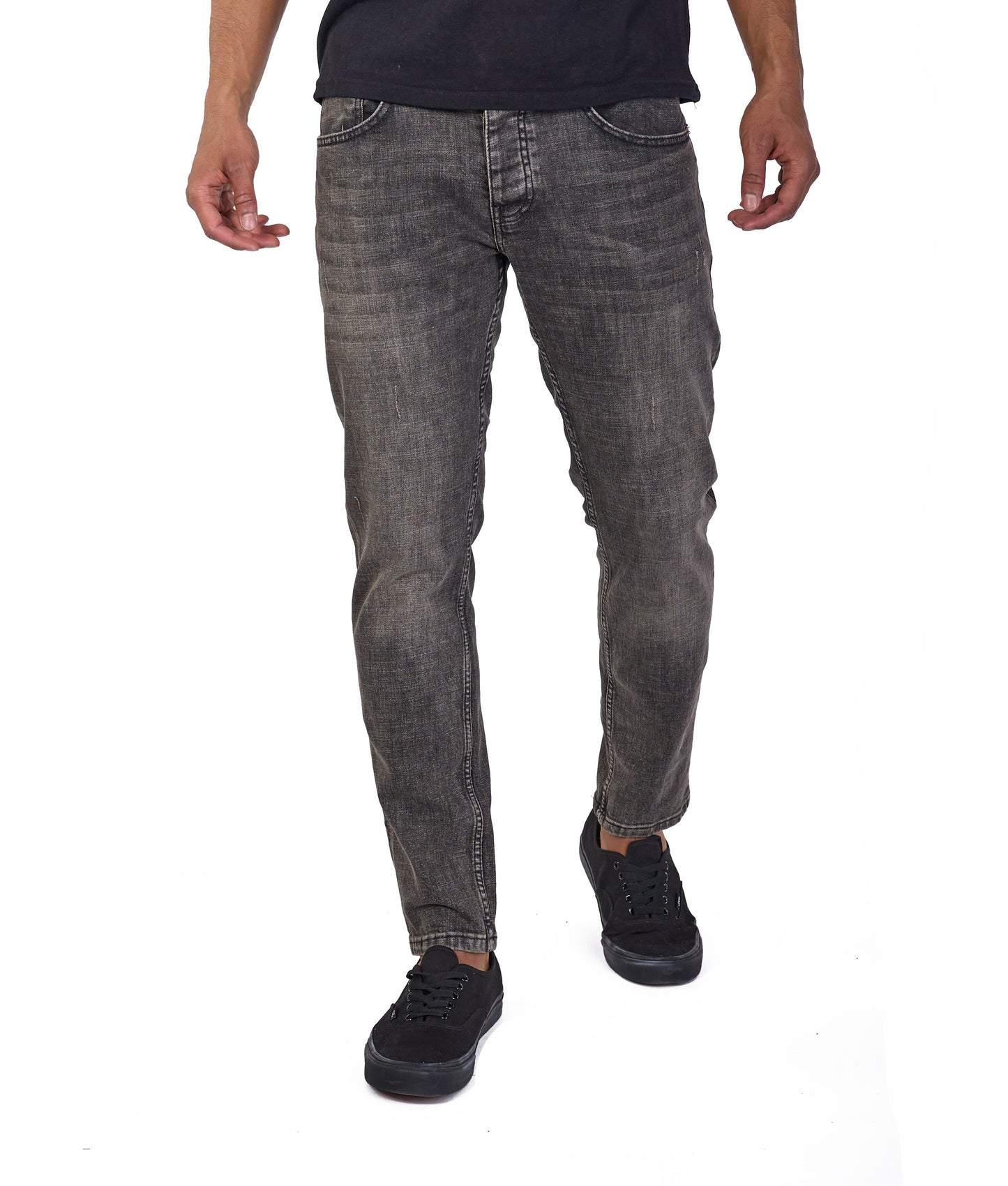 Herren SLIM-FIT Jeans, DQ M092, Blau und Schwarz