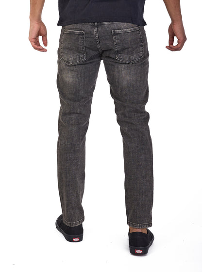Herren SLIM-FIT Jeans, DQ M092, Blau und Schwarz