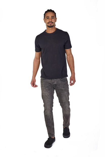 Herren SLIM-FIT Jeans, DQ M092, Blau und Schwarz