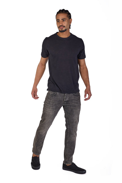 Herren SLIM-FIT Jeans, DQ M092, Blau und Schwarz