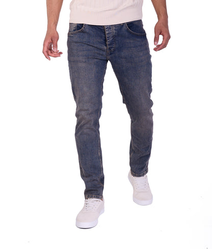Herren SLIM-FIT Jeans, DQ M092, Blau und Schwarz