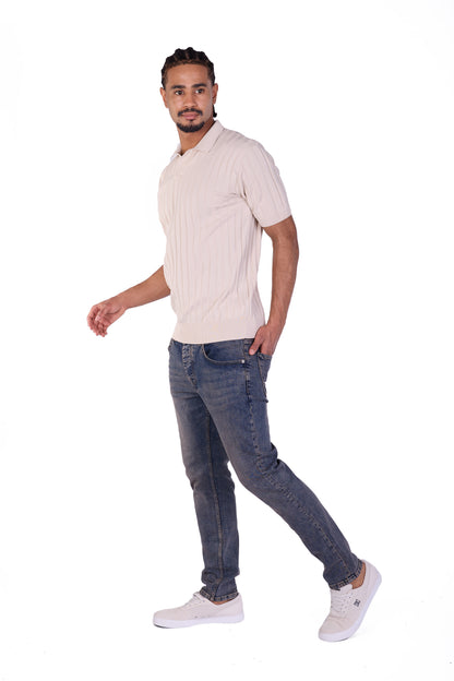 Herren SLIM-FIT Jeans, DQ M092, Blau und Schwarz