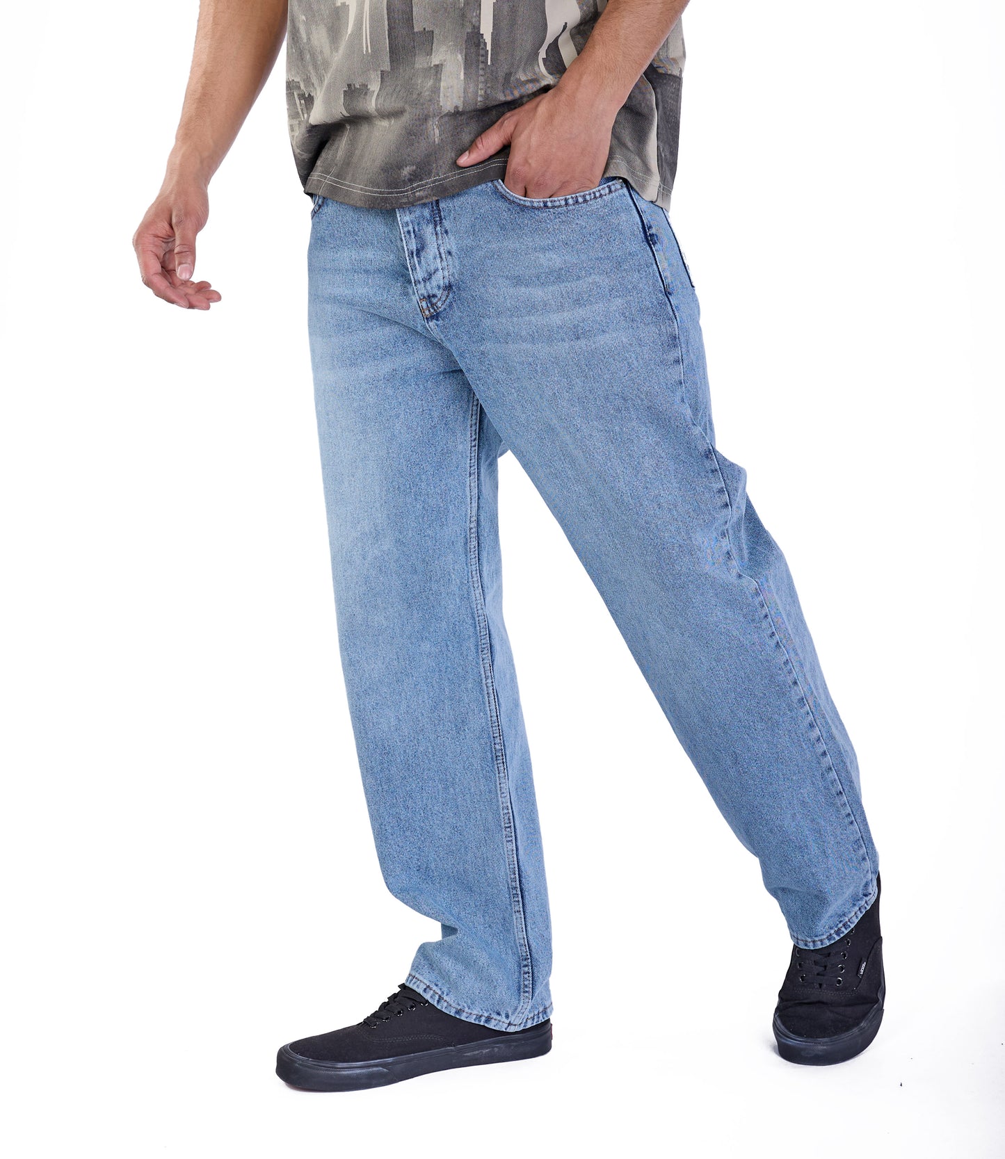 Herren Baggy Jeans, Baggy Fit, Modell DQ M652 Blau und Hellblau