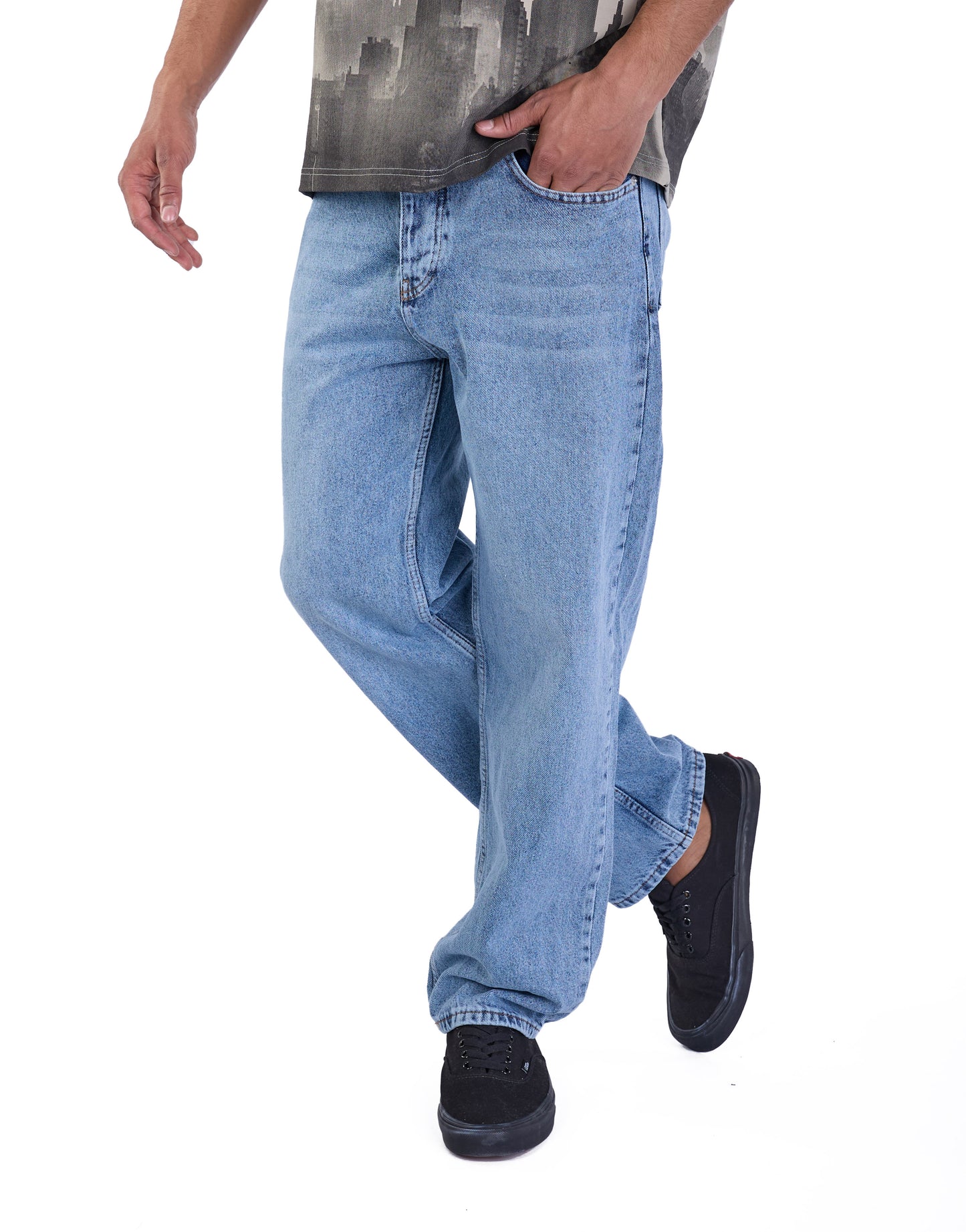 Herren Baggy Jeans, Baggy Fit, Modell DQ M652 Blau und Hellblau