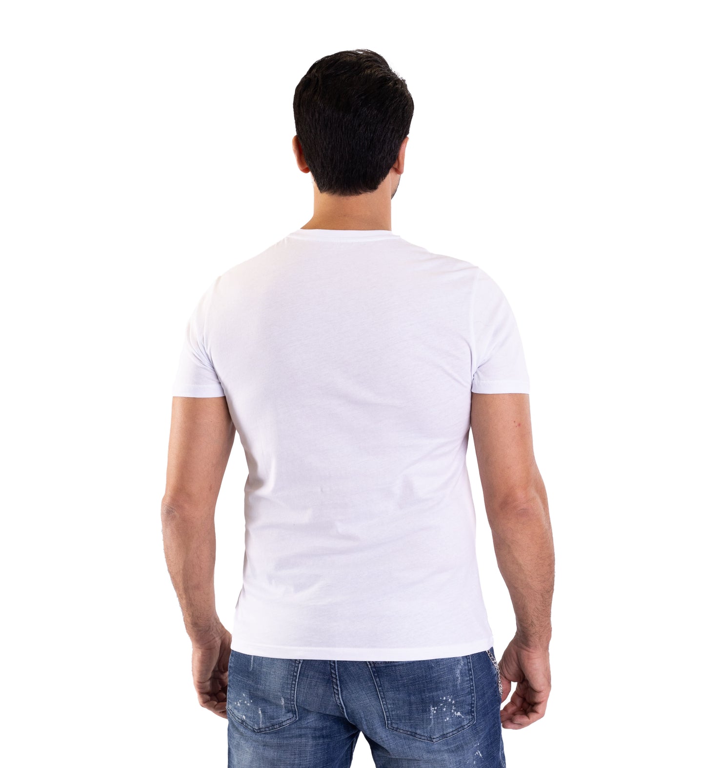 Herren T-Shirt, Body Fit, Luxuriöser Strass-Adler , Modell T37